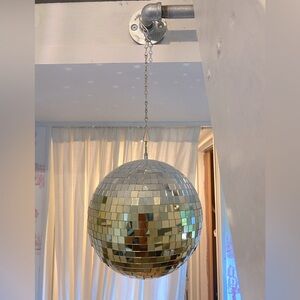 Anthropologie hanging Disco Ball! Gold & Silver